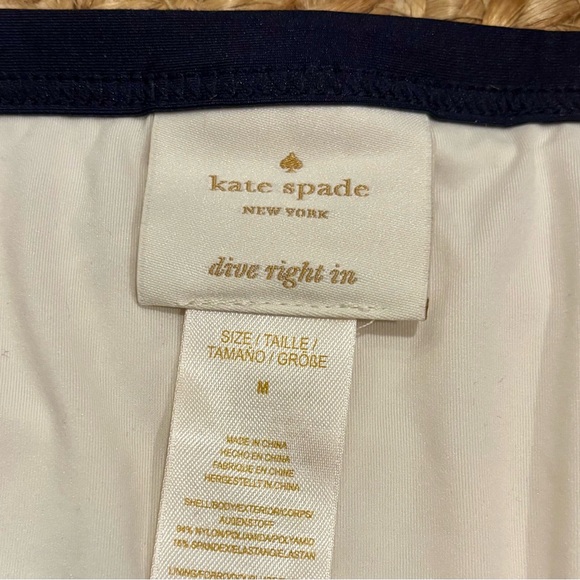 NWT Kate Spade Teal & Beige Bikini Set | Designer Swimsuit, Two-Piece, Size M - Picture 4 of 5